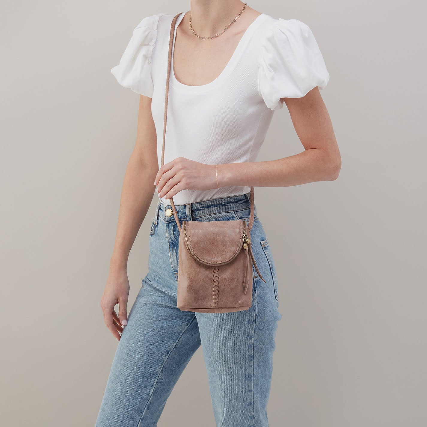 Fern Crossbody Bag in Buffed Leather - Hazel Brown | Stylish & Durable Leather Purse for Women | Perfect for Work, Travel & Everyday Use