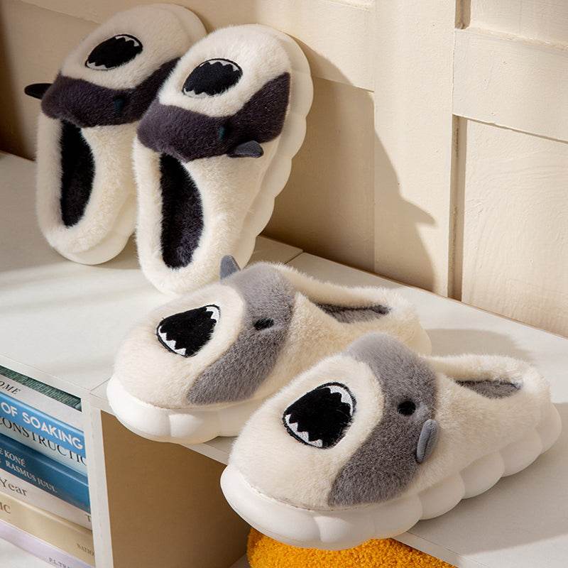 Adorable Fluffy Shark Slippers for Women & Girls - Soft Plush House Shoes for Indoor Comfort - Perfect Gift for Shark Lovers, Cosplay & Lounge Wear