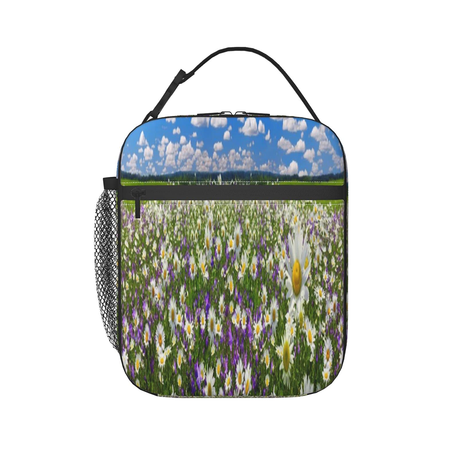 Insulated Lunch Bag for Men & Women - Reusable Thermal Tote for Office, School, Picnic & Beach | Blooming Flowers Design | BPA-Free Leakproof Lunch Box