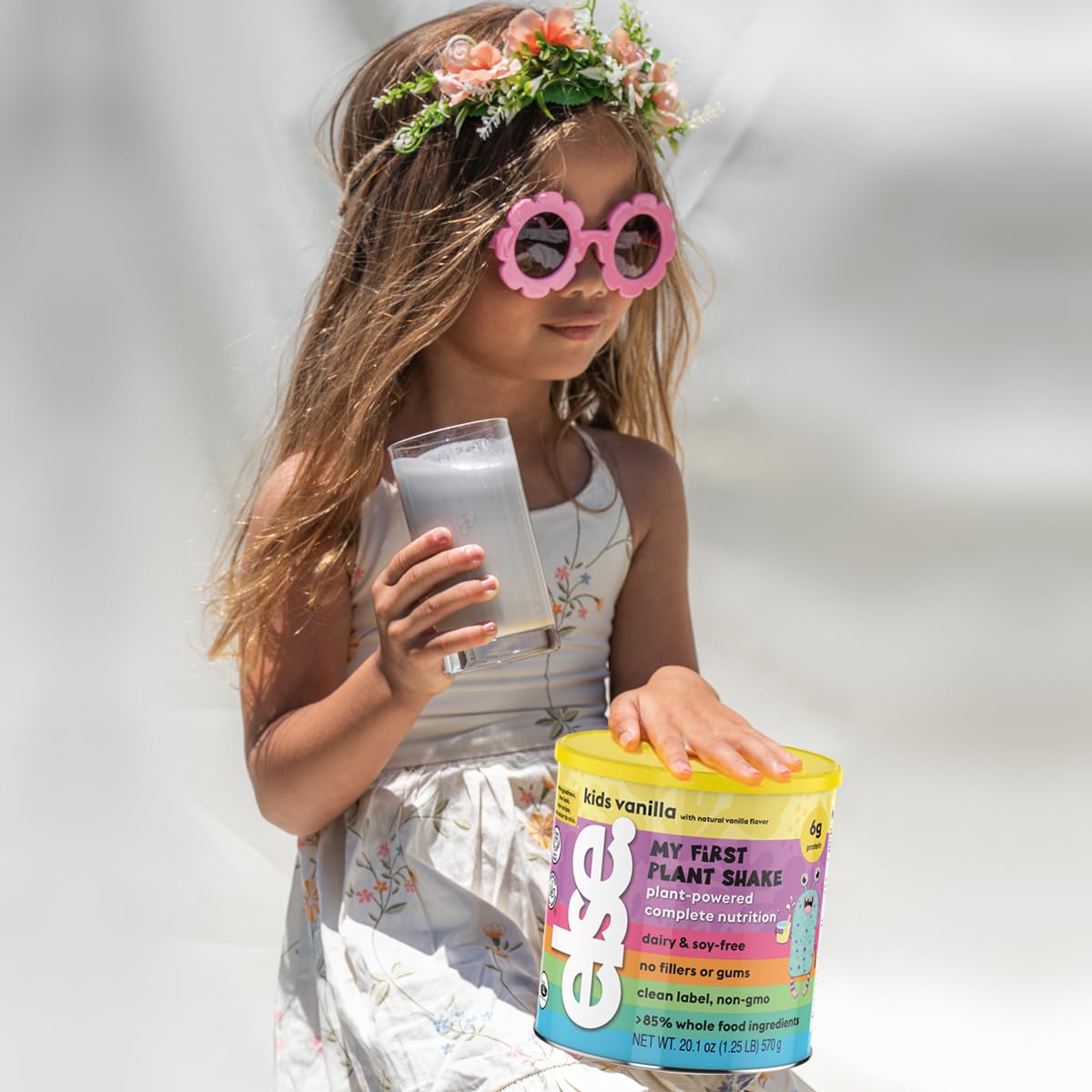 ELSE NUTRITION Plant-Based Kids Protein Shake Powder for Ages 2-12 - Dairy-Free, Complete Nutrition with 25 Vitamins & Minerals | Healthy Vanilla Flavored Snack for Toddlers & Children | Perfect for School Lunches, After-School Activities & Picky Eaters