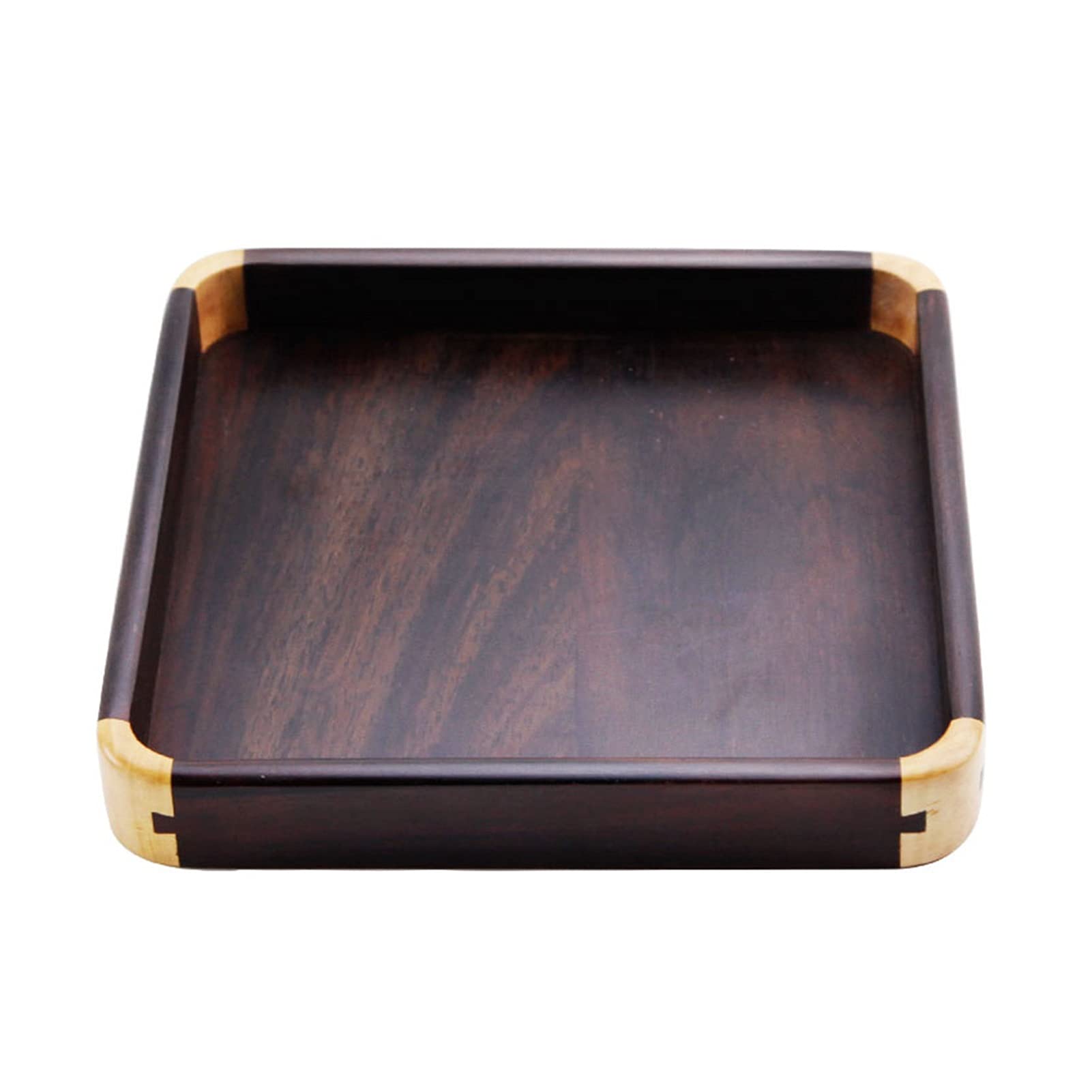 Wooden Square Serving Tray - Elegant Wood Plate for Tea, Coffee, Drinks & Snacks - Perfect for Home, Restaurants, Parties & Kitchen Décor - Ideal for Entertaining Guests, Afternoon Tea & Dining Presentation
