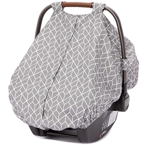 Diono Universal Infant Car Seat Cover - Adjustable, Breathable Weather Protection Canopy with Insect Net for Baby (Gray) - Perfect for Strollers, Travel & Outdoor Adventures