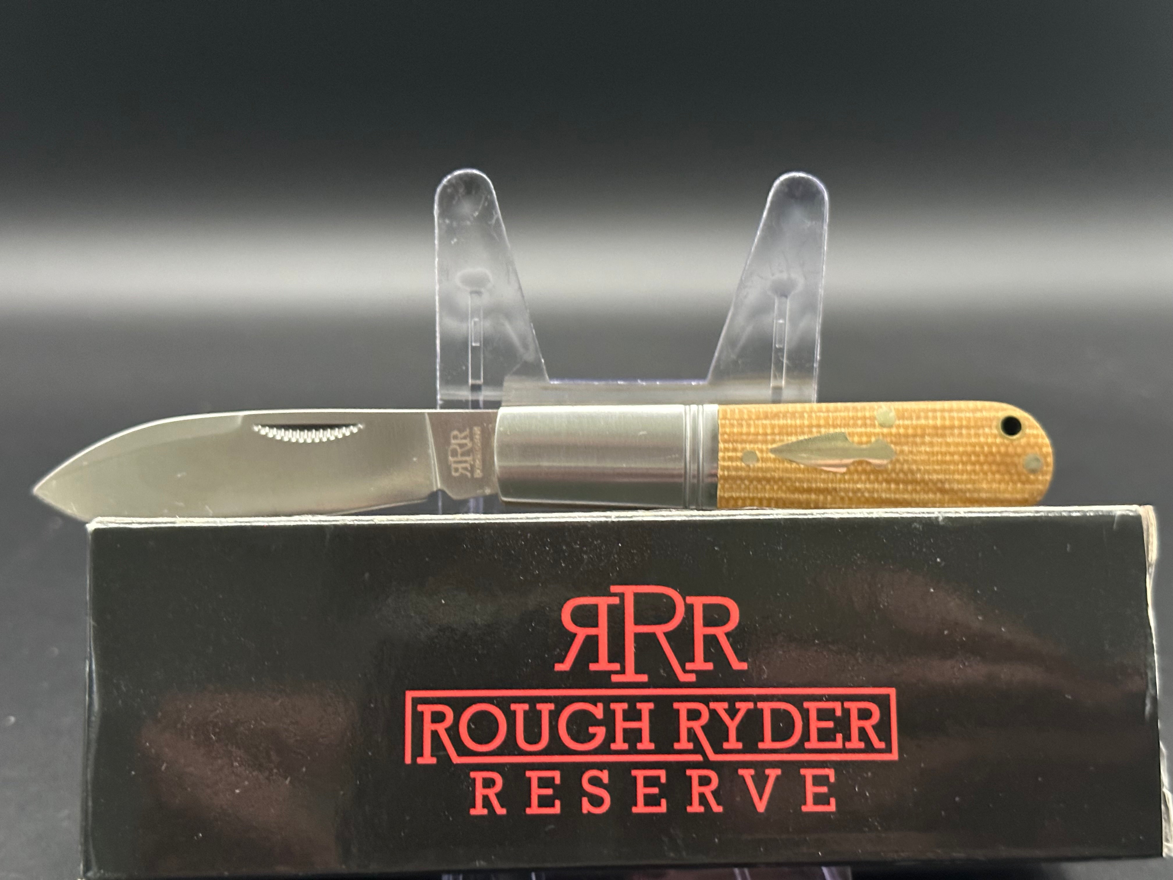 Rough Ryder Reserve RRR017 Barlow Knife with D2 Steel Blade - High-Quality Pocket Knife for Camping, Hiking & Everyday Carry (EDC)