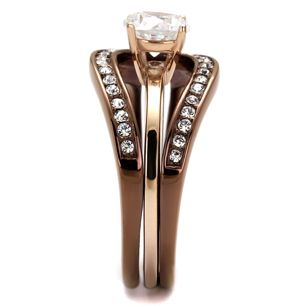 Rose Gold Cubic Zirconia Ring for Women - Elegant Gift for Her