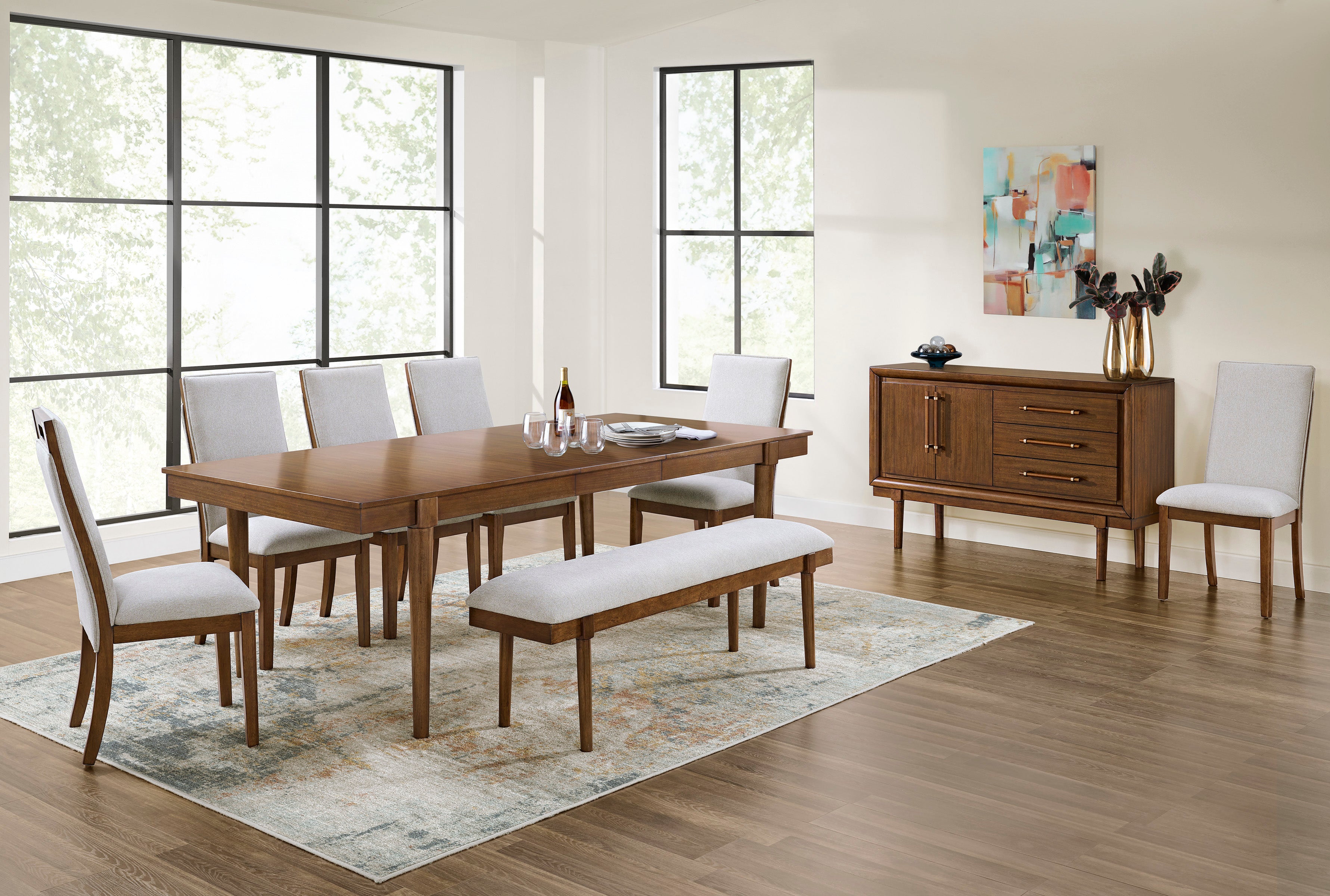 Lynn Large Dining Room Bench - Solid Wood Kitchen Bench with Cushion, Farmhouse Style Dining Seat for 4-6 People | Perfect for Dining Rooms, Kitchens, Entryways & Living Rooms