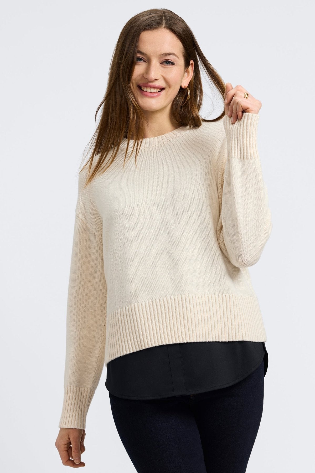 Jesse Knit Woven Crew Neck Sleeveless Layering Tank Top for Women - Perfect for Summer Outfits, Beach Wear and Casual Layering