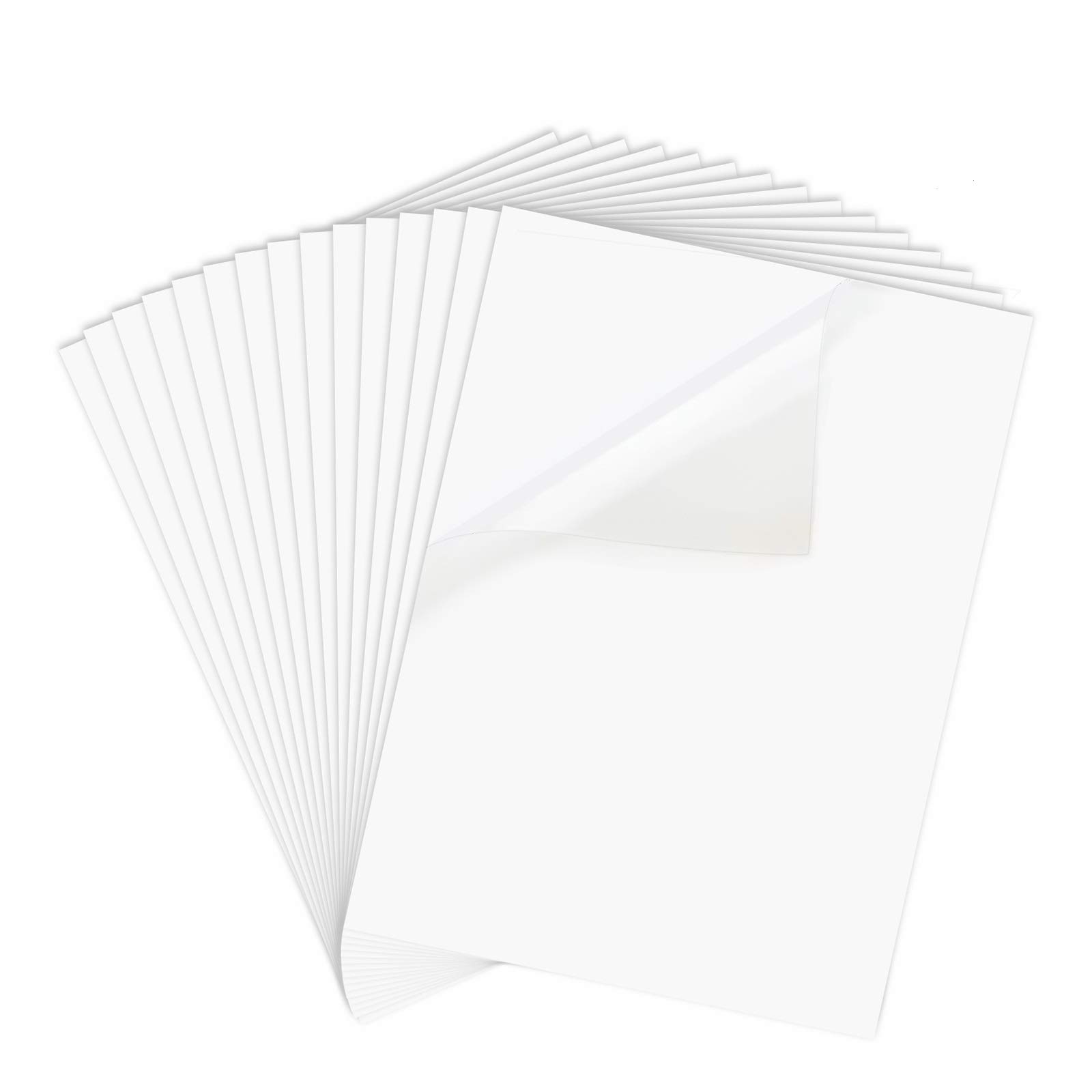 Premium Printable Vinyl Sticker Paper for Inkjet Printers - 8.5 x 11 Inches, 15 Sheets Translucent Waterproof Sticker Sheets - Fast Drying & Vibrant Ink Hold - Perfect for DIY Crafts, Labels, Decals & Home Decor Projects