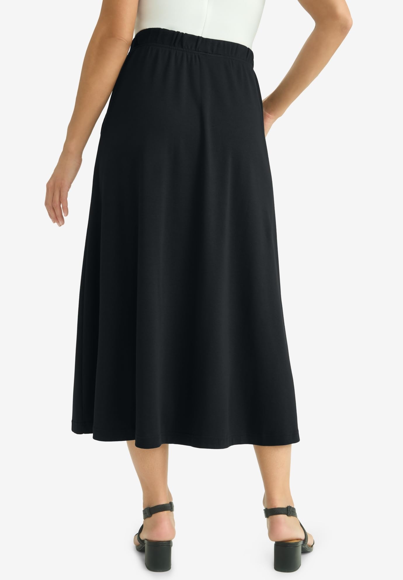 Jessica London Plus Size Soft Midi Skirt for Women - Comfortable & Stylish for Work & Casual