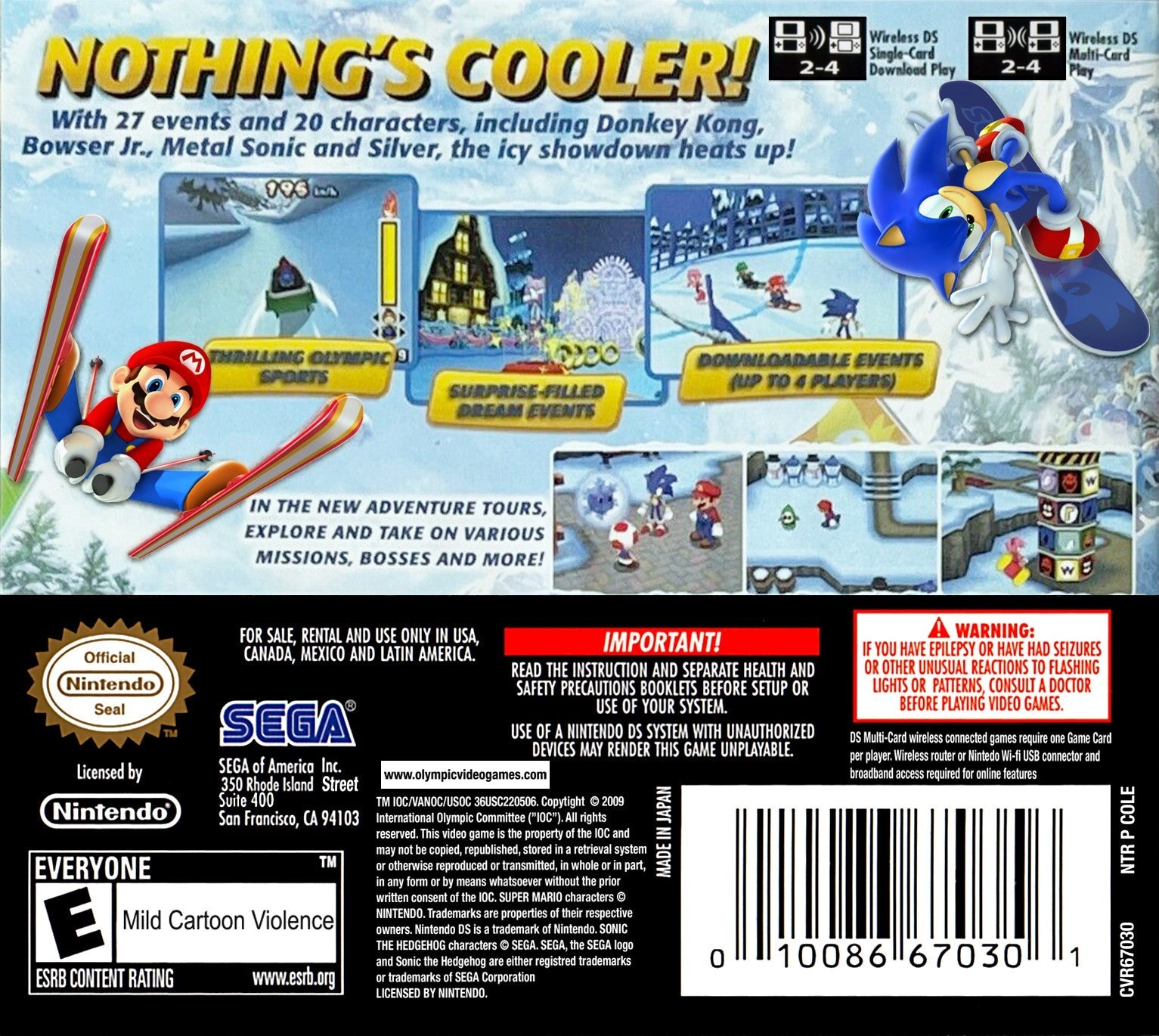 Mario and Sonic at the Olympic Winter Games - Nintendo Wii Sports Video Game for Kids & Adults - Perfect for Family Game Nights & Winter Olympics Parties