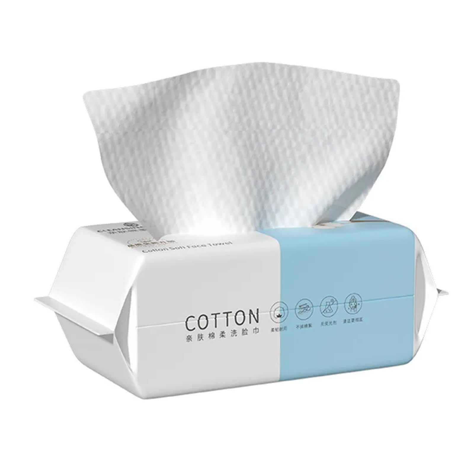 Extra Thick Cotton Tissue Disposable Towels - Soft & Absorbent Makeup Remover Wipes (50 Count) | Gentle Face Cleansing, Baby Care & Beauty Essentials