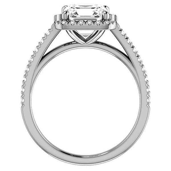Lovely Asscher Cut 3 CT Colorless Moissanite Bridal Ring Set in 925 Sterling Silver - Engagement & Wedding Ring Set for Women - Perfect Gift for Anniversary, Proposal, Valentine's Day & Special Occasions