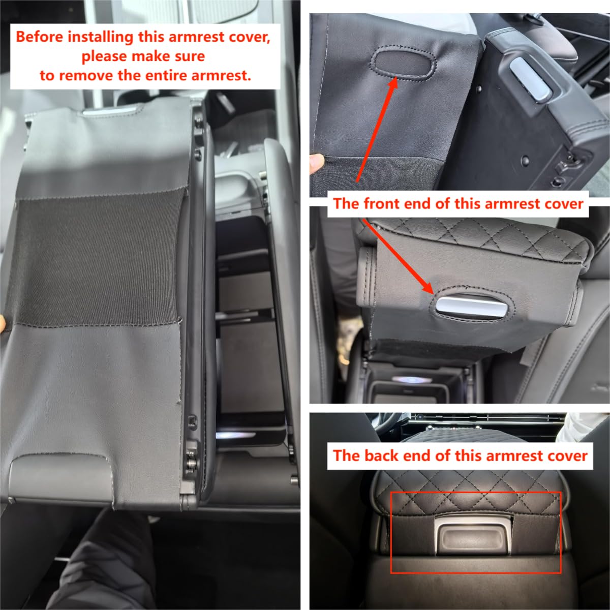 2024-2025 Hyundai Santa Fe Armrest Cover & Center Console Pad - Premium Argyle Pattern B Accessory for Comfort & Style - Perfect for Daily Commute & Road Trips