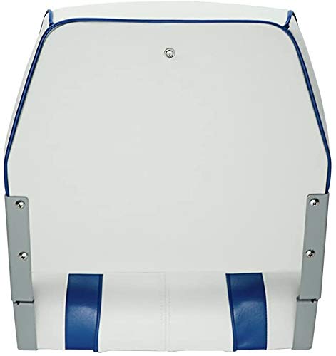 **MSC Fishing Folding Boat Seats - Portable & Comfortable, Pair Pack (S103 White/Blue) - Perfect for Kayak, Canoe & Small Boats**