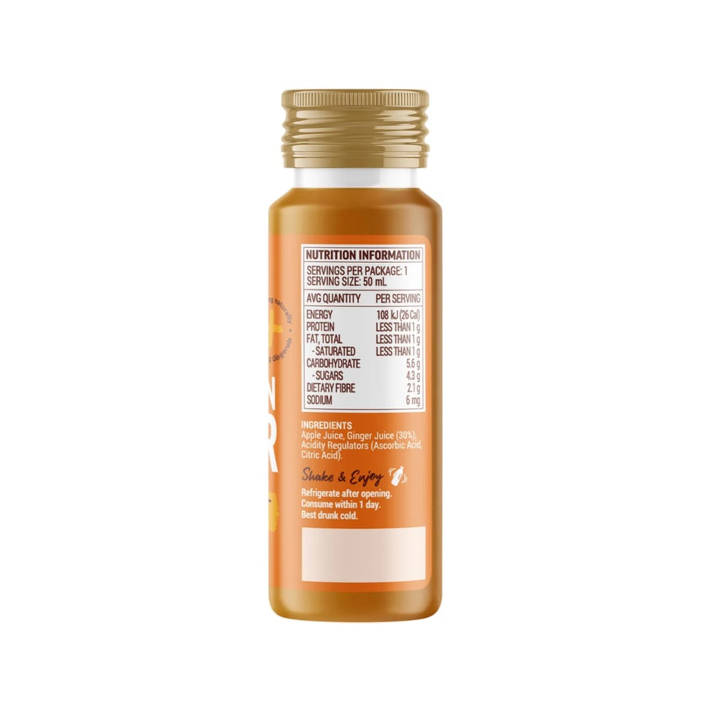 Buderim Ginger Australian Ginger Vitality Shot - 10 Pack x 50ml - Immune Support & Energy Boost - Perfect for Travel, Workouts & Morning Routine