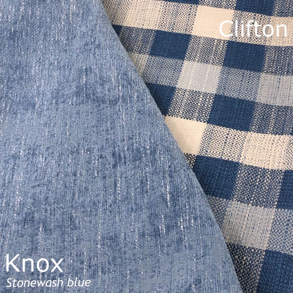 Knox Stonewash Blue Slub Textured Chenille Pillow Cover - Soft Decorative Throw Pillow Case for Sofa, Bed & Couch (Fabric by the Yard Option Available) - Perfect for Living Room, Bedroom & Home Decor