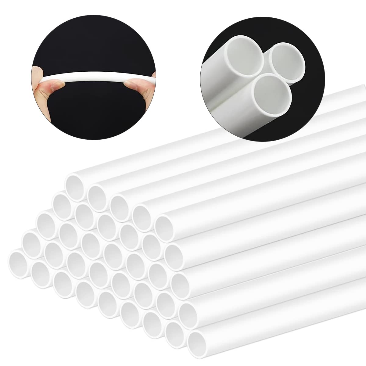 50Pcs 9.5 Inch White Plastic Cake Dowels for Tiered Wedding Cakes - Sturdy Cake Supports for Stacking and Supporting | Perfect for Wedding Cakes, Birthday Cakes and Multi-Tier Cake Decorations