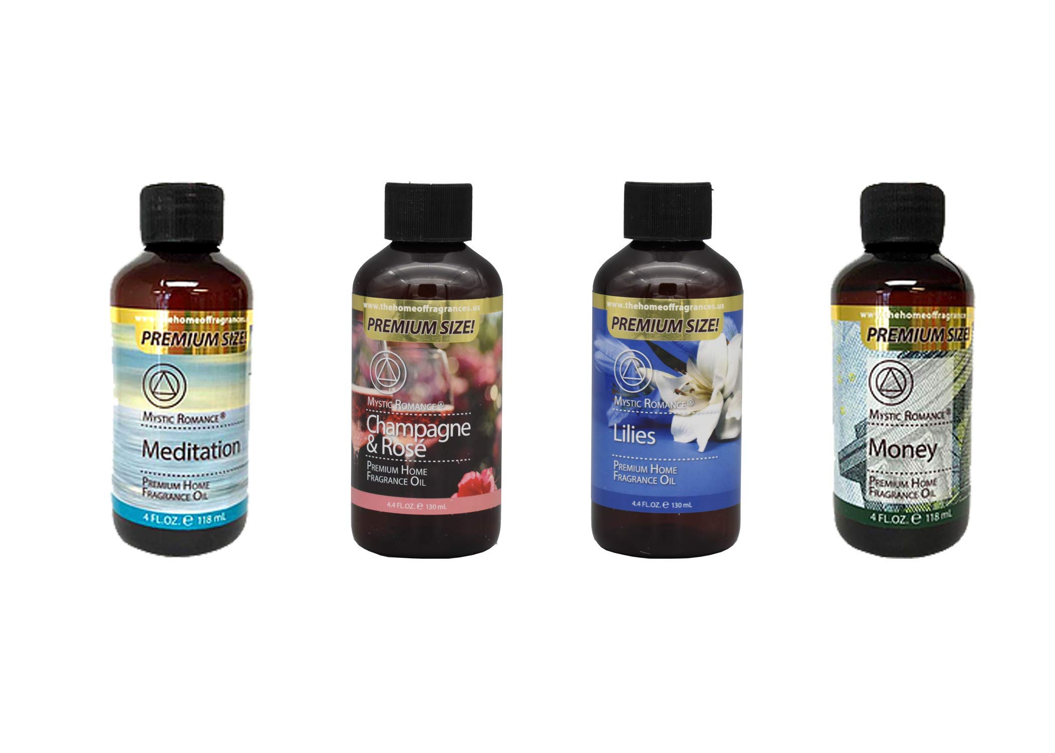 4 Bottles of 4oz Premium Fragrance Oil Set - Long-Lasting Scents for Home, Diffuser, Candle & Soap Making - Aromatherapy Essential Oils for Relaxation & Stress Relief