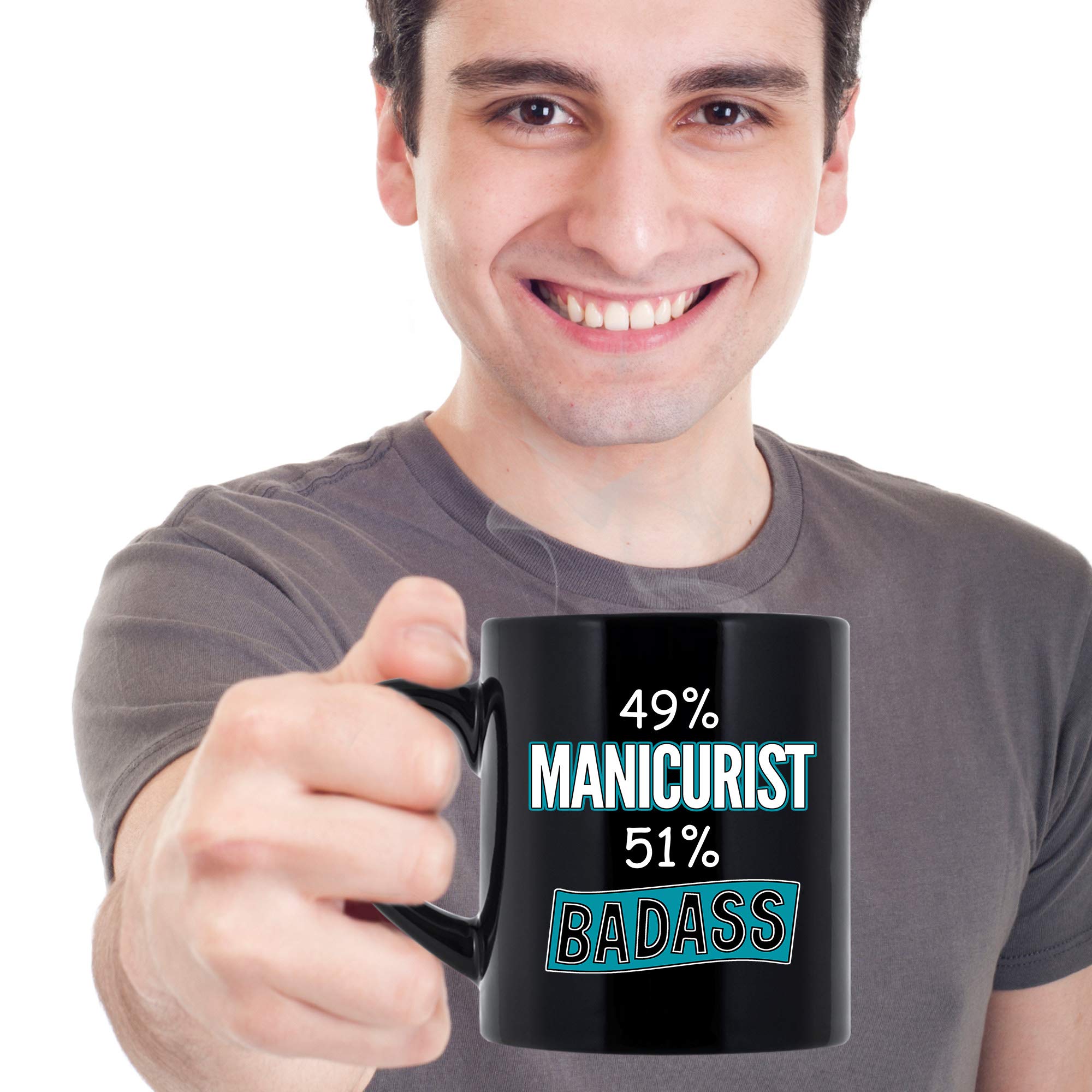 11 oz Black Manicurist Coffee Mug - Funny Gift for Women & Men - Perfect for Nail Technicians, Salons & Coffee Lovers