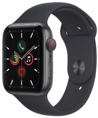 Apple Watch SE (GPS + Cellular) 44mm Space Gray Aluminum Case with Midnight Sport Band - Smartwatch for Fitness Tracking, Calls & Notifications - Perfect for Running, Swimming & Daily Use (Model MKRR3LL/A | MKRR3CL/A)