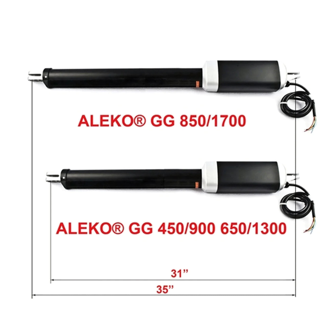 Aleko Dual Swing Gate Operator GG1700/AS1700 AC/DC Basic Kit - Automatic Driveway Gate Opener for Home Security & Privacy - Perfect for Residential Properties, Farms, and Private Communities