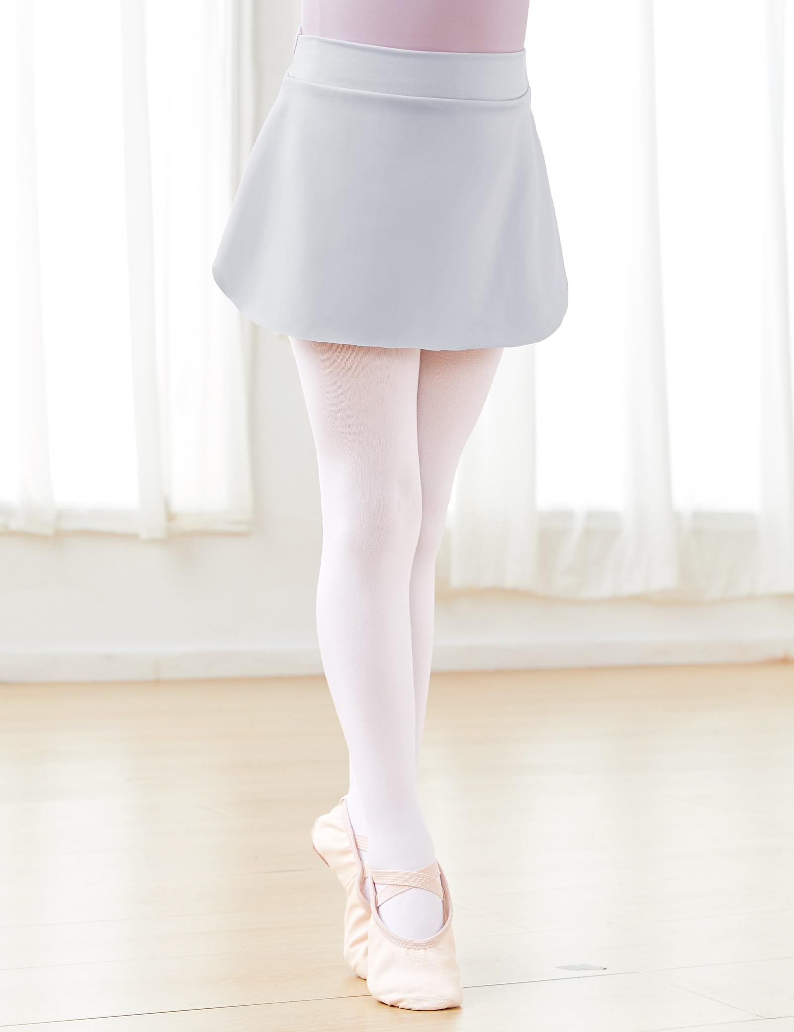 Girls Dance Skirts - Stretchy Elastic Waist Ballet & Wrap Skirt with Ties for Ballet, Jazz, Dance Class & Performance - Toddler to Teen Sizes