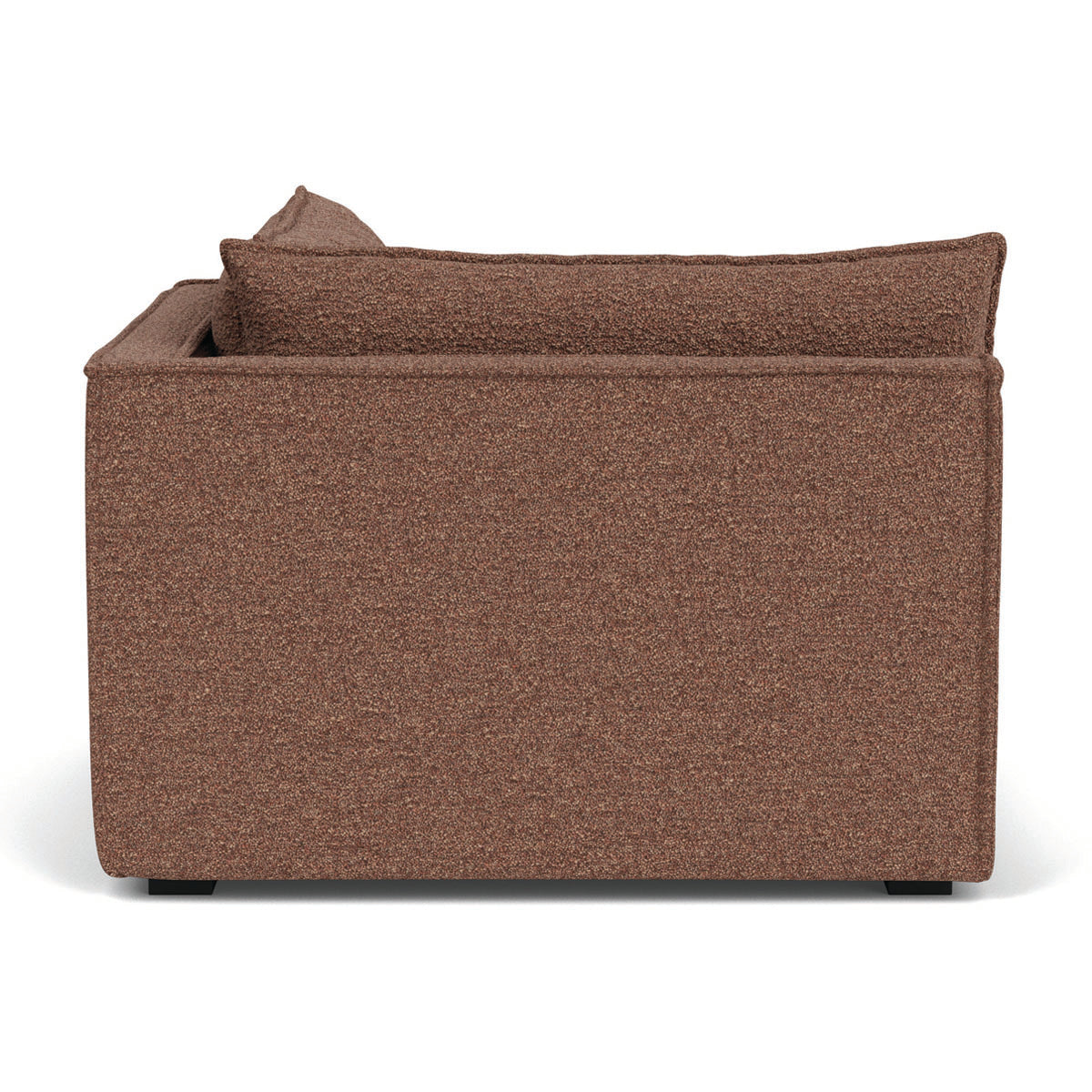 Daphne Boucle 1 Seater Right Corner Modular Sofa - Modern Comfortable Sectional Couch for Small Spaces, Living Room, Apartment & Office Use