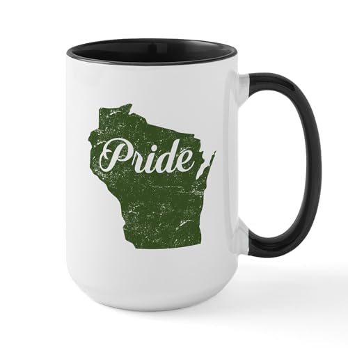 White/Black Inside - Wisconsin Pride Large Mug