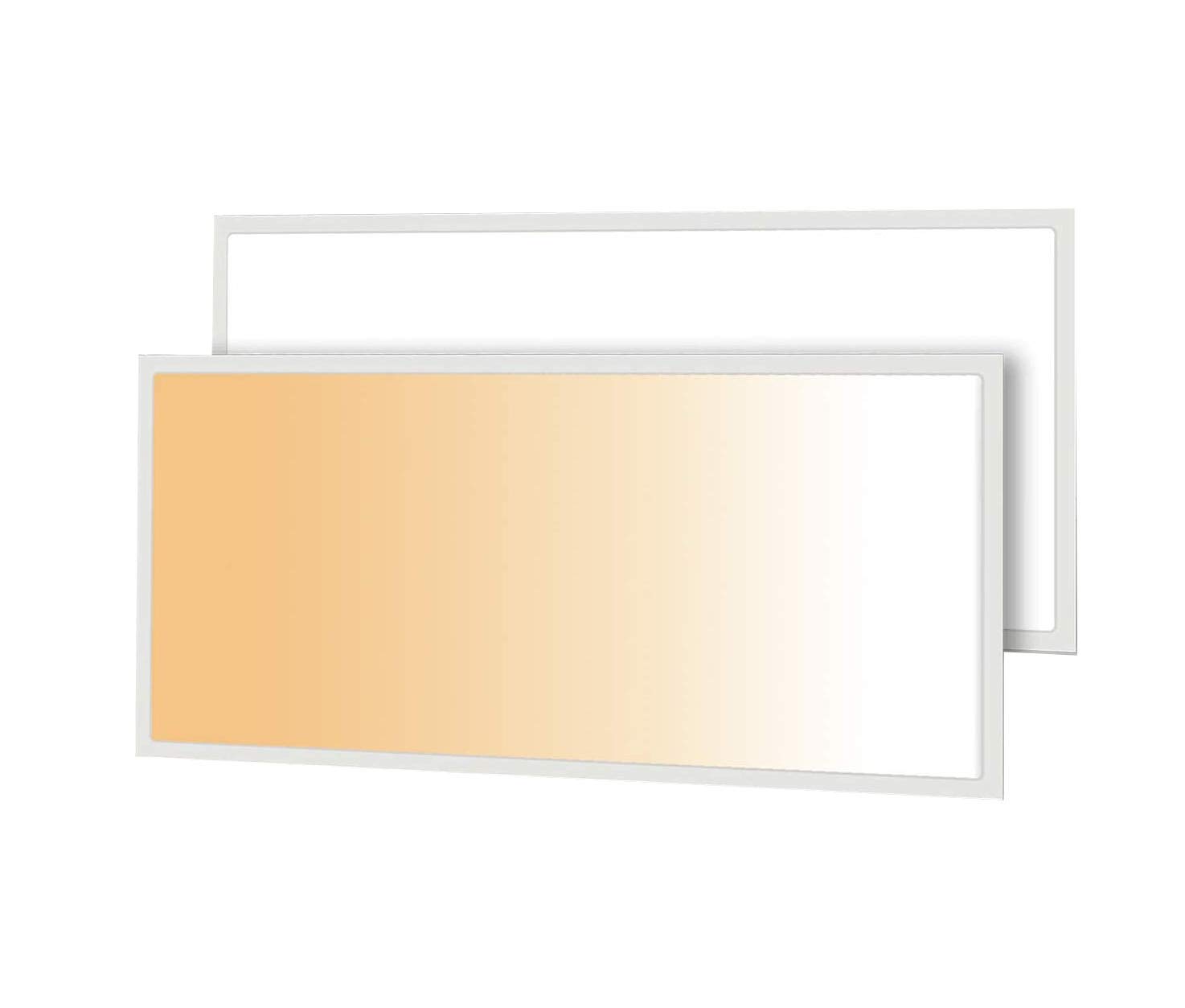2X4 LED Flat Panel Light with Emergency Battery Backup - 50W, 5500lm, 4-Color CCT Tunable - Recessed Back-Lit Drop Ceiling Light Panel (4-Pack) - Perfect for Offices, Schools, Hospitals, and Commercial Spaces
