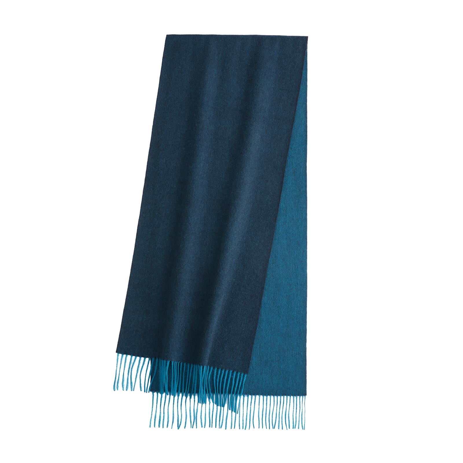 Luxury HOTDAY Cashmere Scarf for Women & Men - Soft Winter Warm Shawl with Double-Sided Solid Color & Water Wave Pattern - Perfect for Cold Weather, Office, Travel & Gift Giving