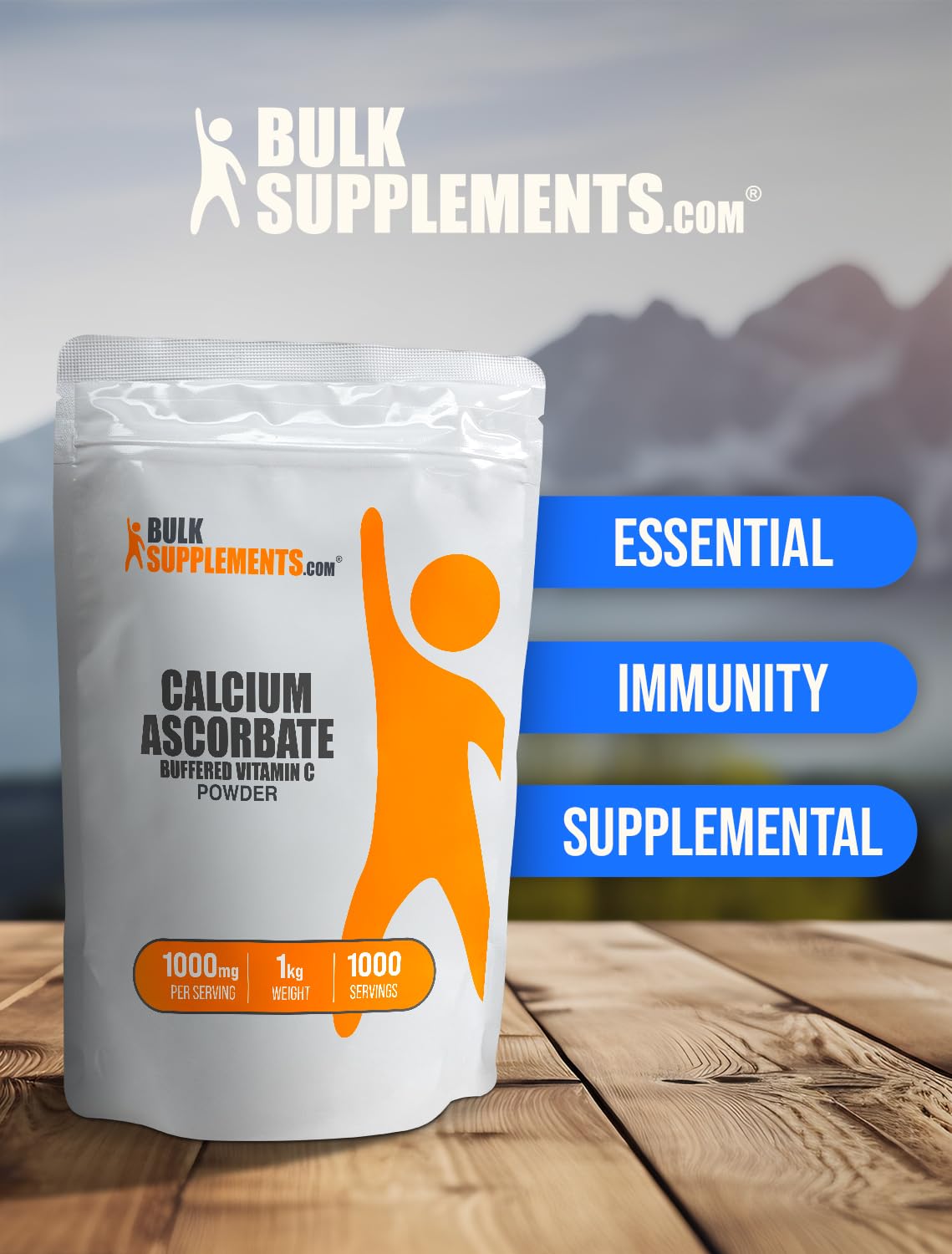 BulkSupplements Calcium Ascorbate Powder - Buffered Vitamin C & Calcium Supplement, 1000mg per Serving, Gluten Free, 5kg (11 lbs) Pack of 5 - Supports Immune System & Bone Health for Daily Wellness