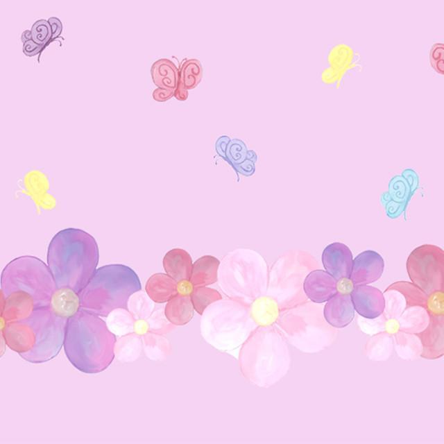 Pastel Flower & Butterfly Wall Decals - Self-Adhesive Removable Vinyl Stickers for Nursery, Kids Room, Bedroom Decor - Perfect for DIY Home Decor & Party Backdrops