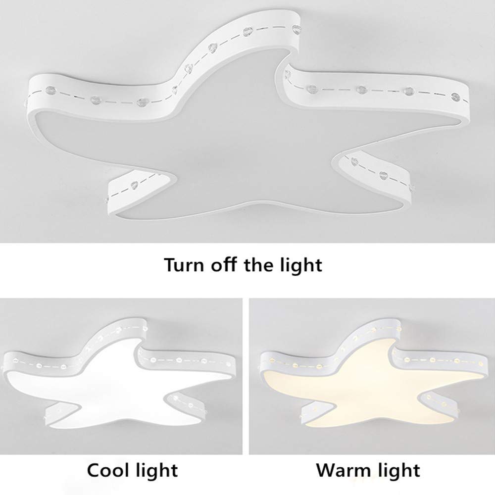 RUNNUP Creative Starfish LED Ceiling Light - Modern Metal Cartoon Night Light with Remote Control & Stepless Dimming - Perfect for Kids' Bedroom, Nursery, Kindergarten & Playroom Decor