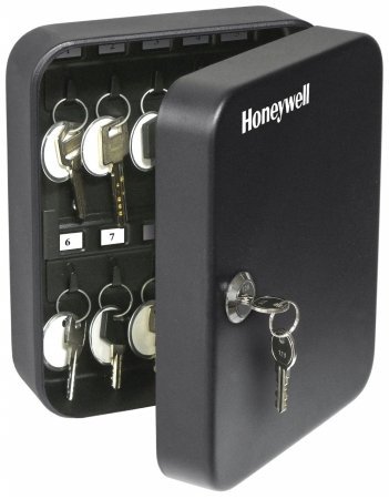 Honeywell Steel 24-Key Security Box - Fireproof & Waterproof Safe for Home, Office & Business Use - Secure Cash, Documents & Valuables