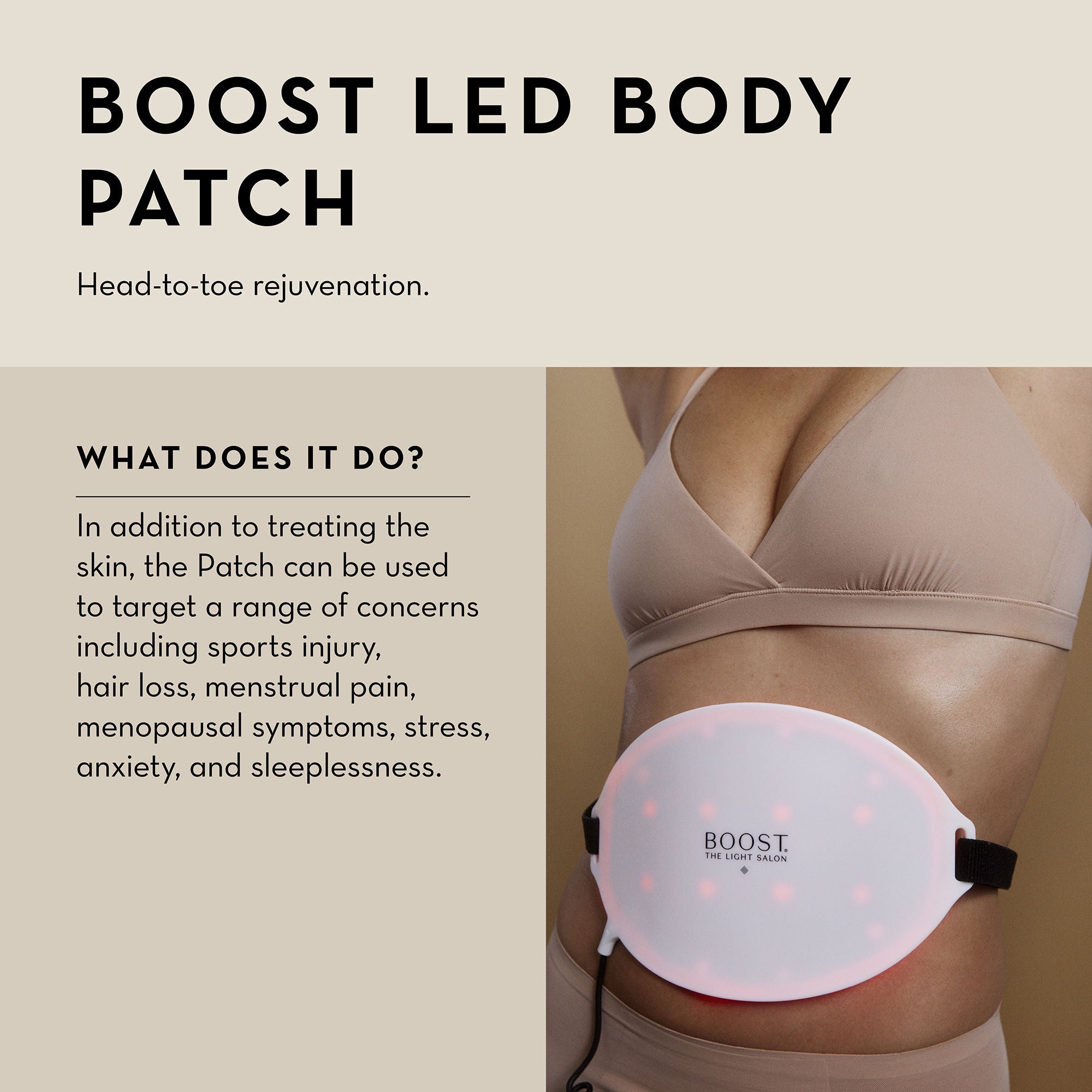 The Light Salon Boost LED Light Therapy Patch for Skin Rejuvenation & Anti-Aging | At-Home Facial Treatment for Wrinkles & Fine Lines | Perfect for Daily Skincare Routine & Spa Nights