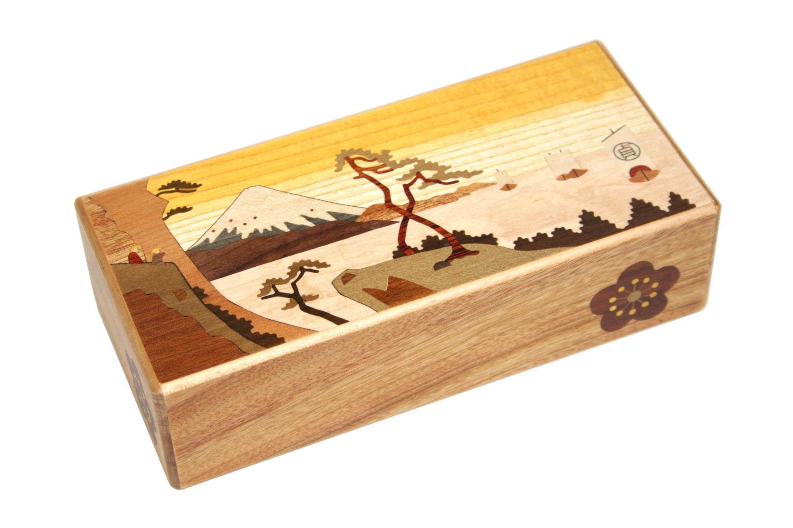 Japanese Puzzle Box 7 Steps Yui - Traditional Wooden Brain Teaser Gift for Adults & Kids - Perfect for Stress Relief, Home Decor, and Unique Gifts