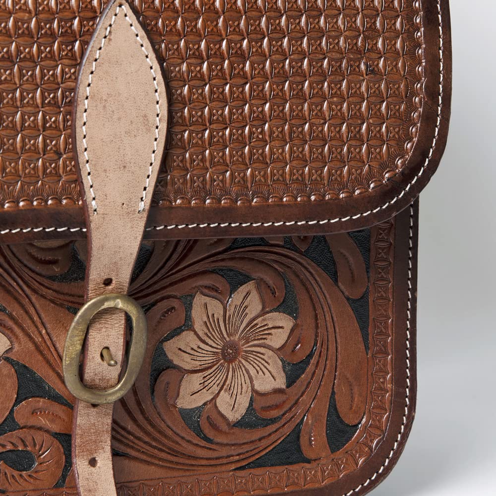 HILASON Heavy Duty Western Leather Horse Saddle Bag for Trail Riding & Biking | Durable Traditional Saddle Pack for Equestrian & Cycling | Perfect for Ranch Work, Horse Shows & Outdoor Adventures