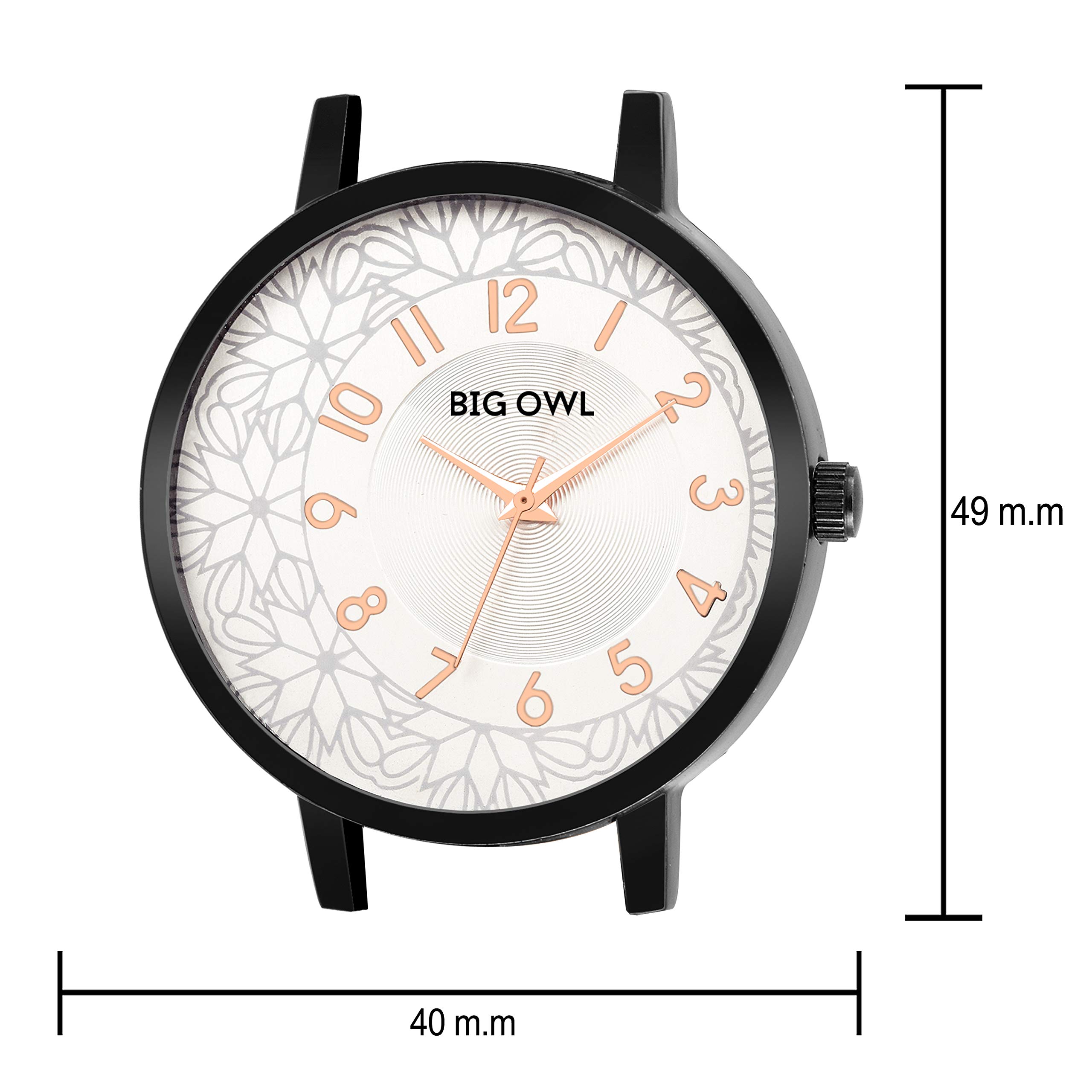 BIGOWL Analog Black Leather Strap Wrist Watch for Women & Girls - Elegant Fashion Accessory for Everyday Wear, Office & Special Occasions