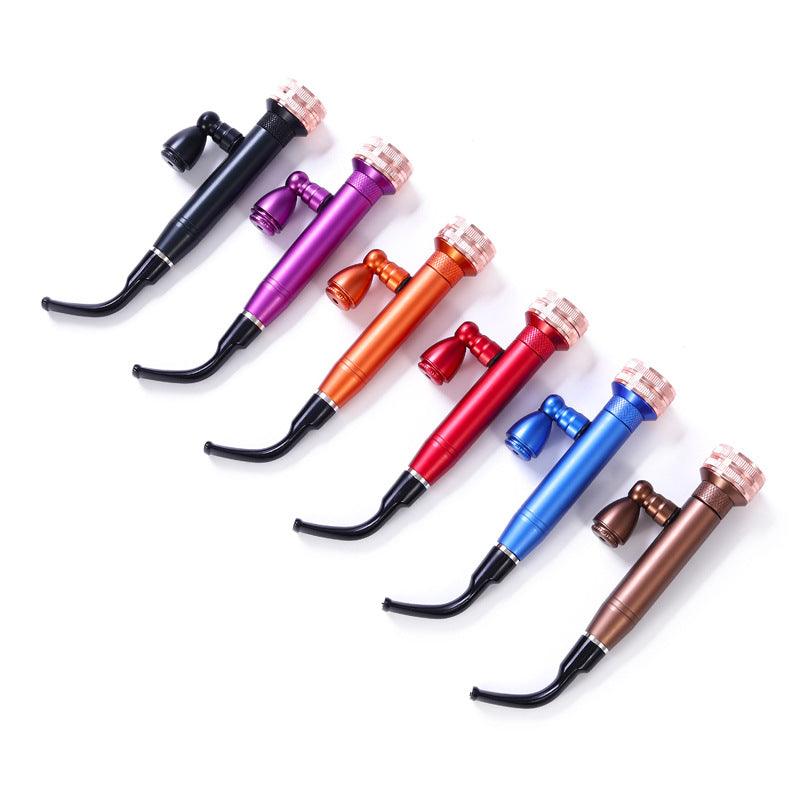Premium Aluminum Alloy Smoking Pipe Set - Zinc Alloy & Plastic Construction, Multi-Color Options, Lightweight & Removable Design, Easy to Clean | Perfect for Travel, Camping, and Personal Use