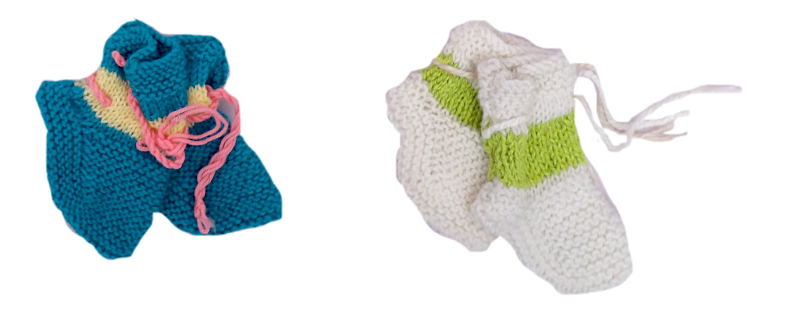 SuperHugs Soft Wool Hand Knitted Baby Socks for 0-12 Months - Cozy & Warm Infant Footwear (Pack of 4) - Perfect for Winter, Nursery, and First Steps