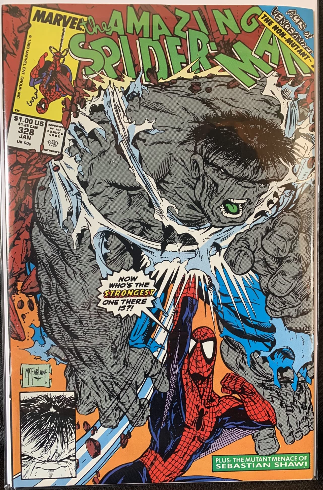 Amazing Spider-Man #328 Comic Book - Shaw's Gambit Storyline | Collectible Marvel Superhero Graphic Novel for Fans & Readers
