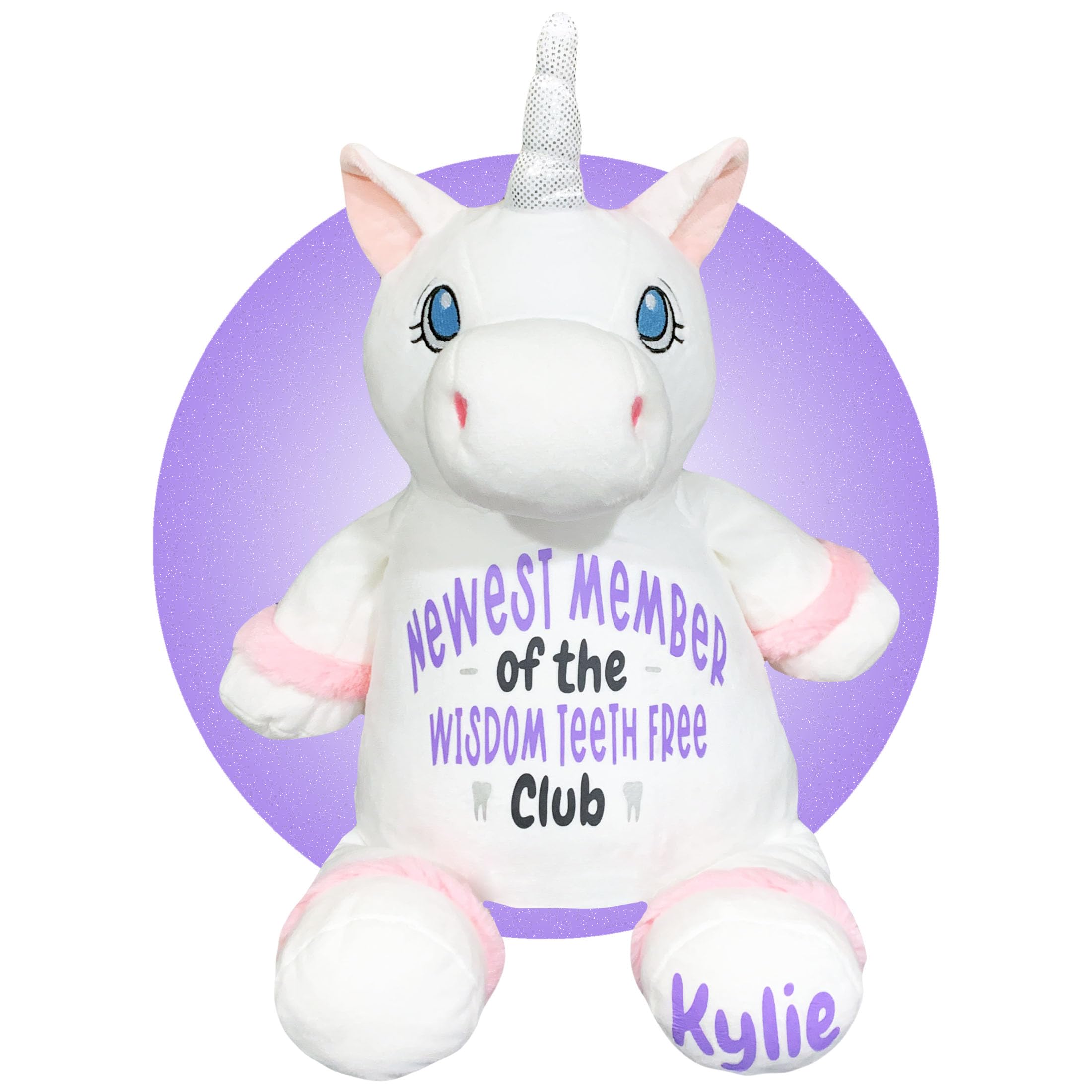 Personalized Wisdom Teeth Recovery Gifts for Kids - Get Well Soon Care Package After Tooth Removal - Unicorn Themed Gift Basket by Kikilishop (White) - Perfect for Post-Surgery Comfort & Encouragement