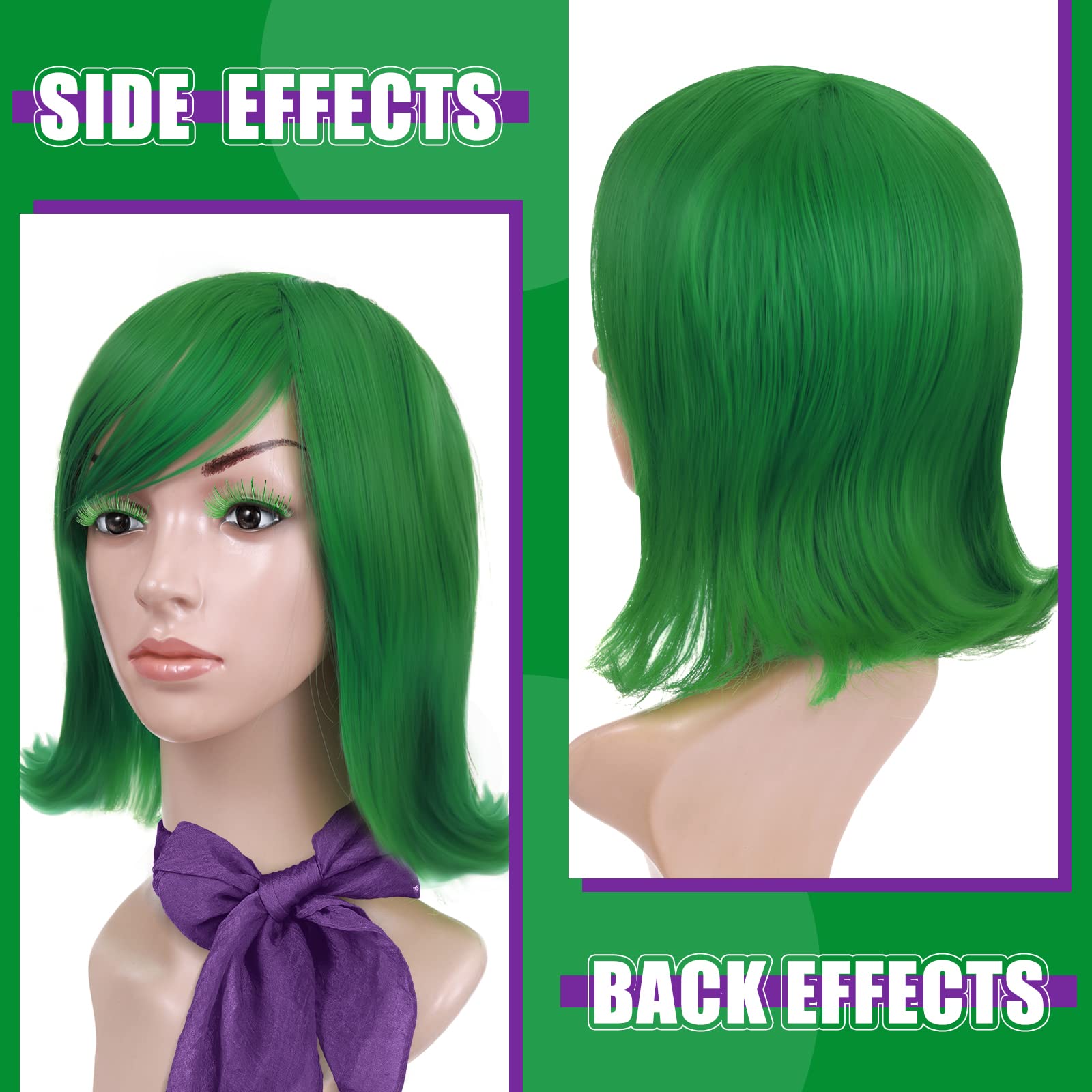 Chuangdi 3-Piece Halloween Cosplay Wig Set - Elegant Movie-Inspired Wigs with Accessories for Women's Costume Parties | Perfect for Halloween, Cosplay Events & Themed Celebrations