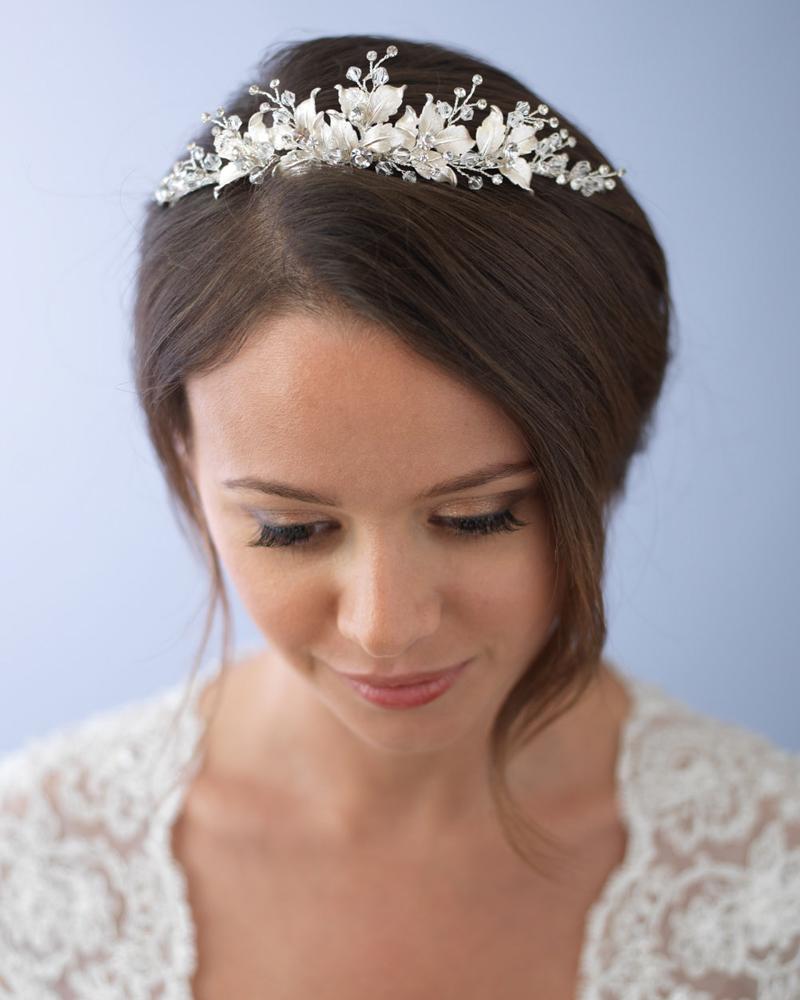 Juliet Floral Tiara for Women - Elegant Bridal Hair Crown, Wedding Headpiece, Boho Flower Crown for Brides, Prom, Festival, and Special Occasions