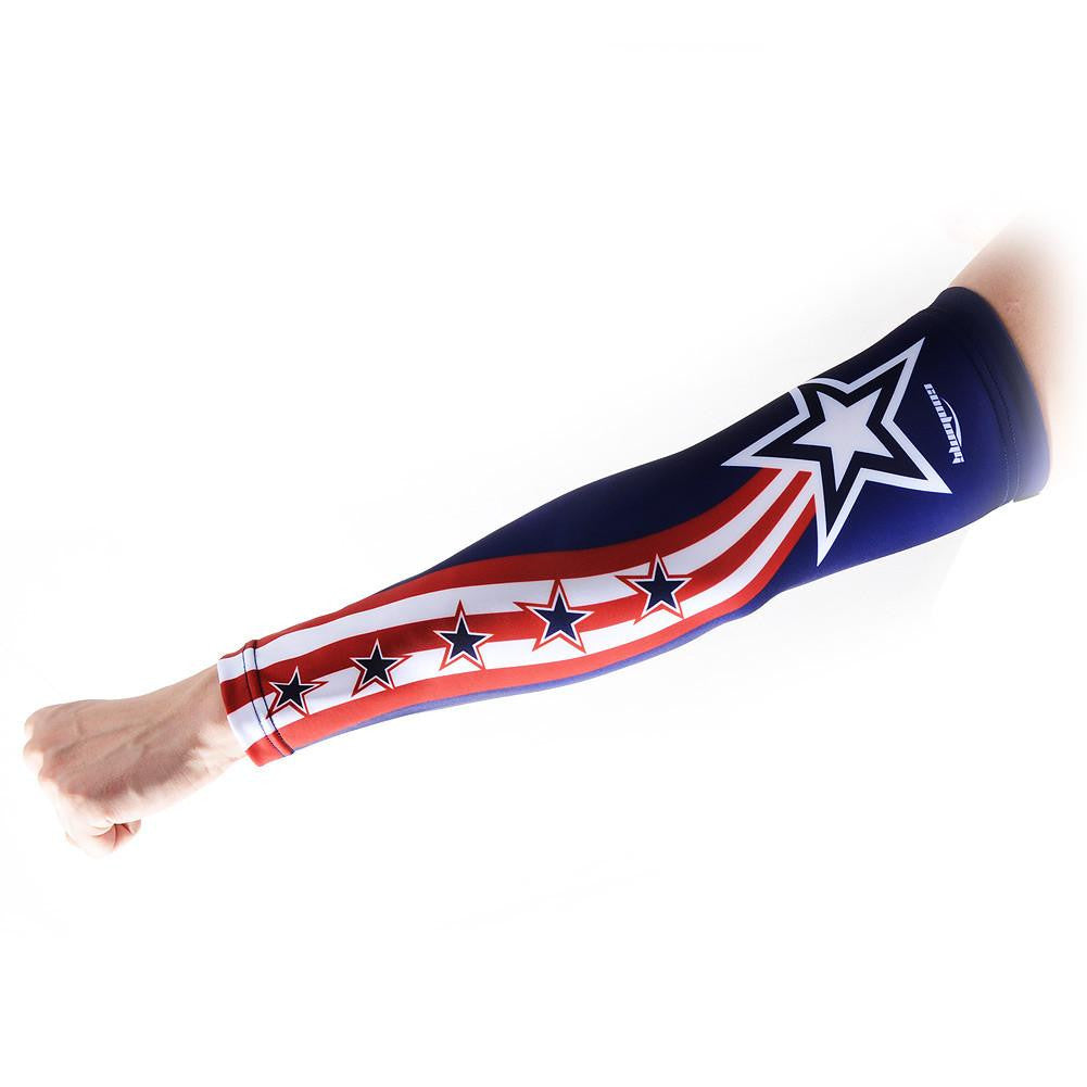 Arm Compression Sleeve Star Series - Breathable Support for Workout & Recovery - Perfect for Gym, Running, and Sports Injury Prevention