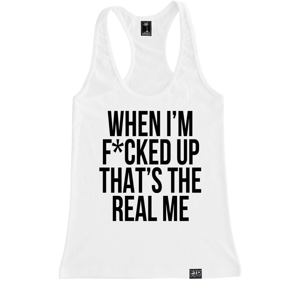 FTD Apparel Women's 'That's The Real Me' Racerback Tank Top - Soft Breathable Workout Shirt for Yoga, Gym & Casual Wear