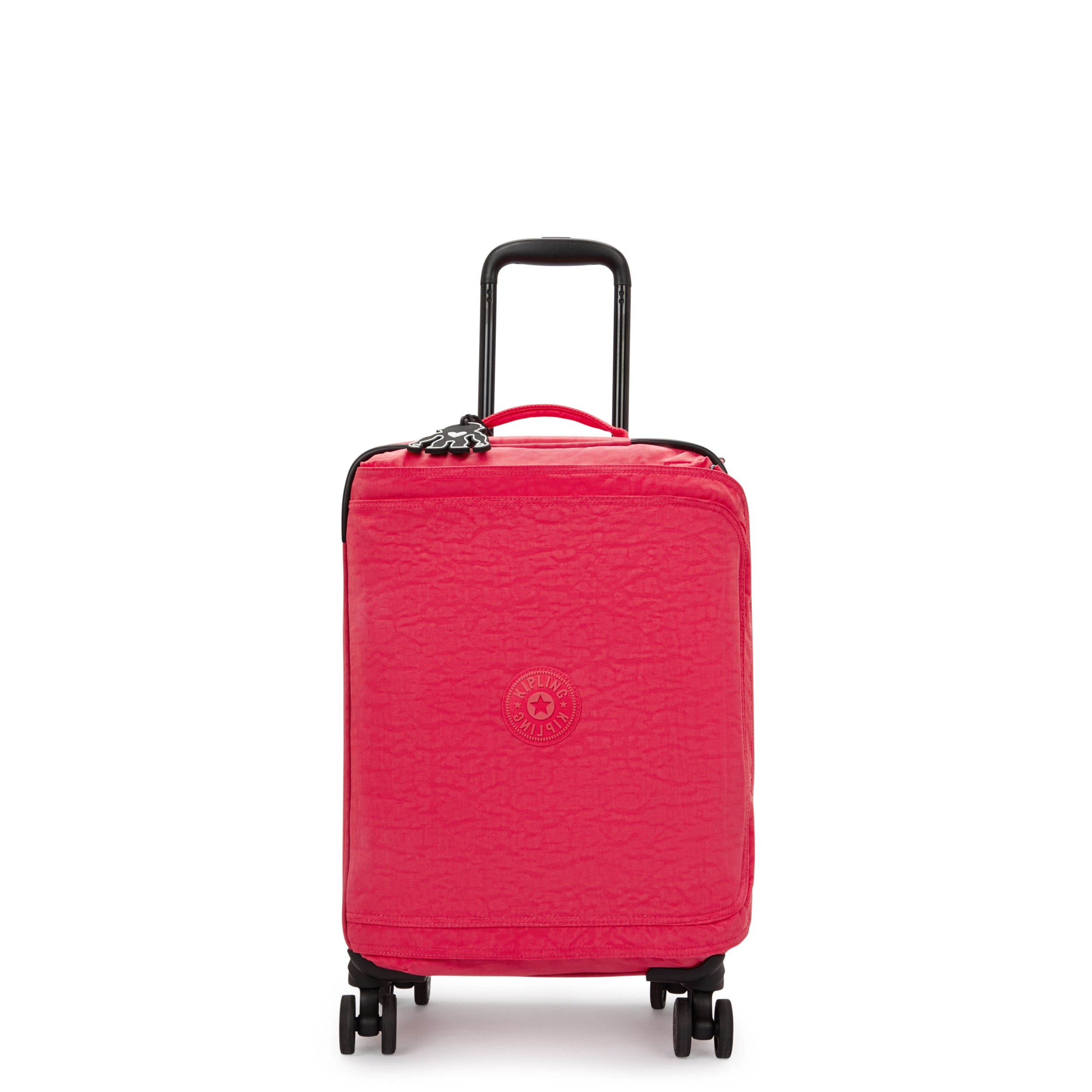 Kipling Spontaneous Small Rolling Luggage - Lightweight Carry-On Suitcase with 360° Wheels for Women, Resort Pink | Perfect for Business Travel, Weekend Getaways & Airplane Carry-On