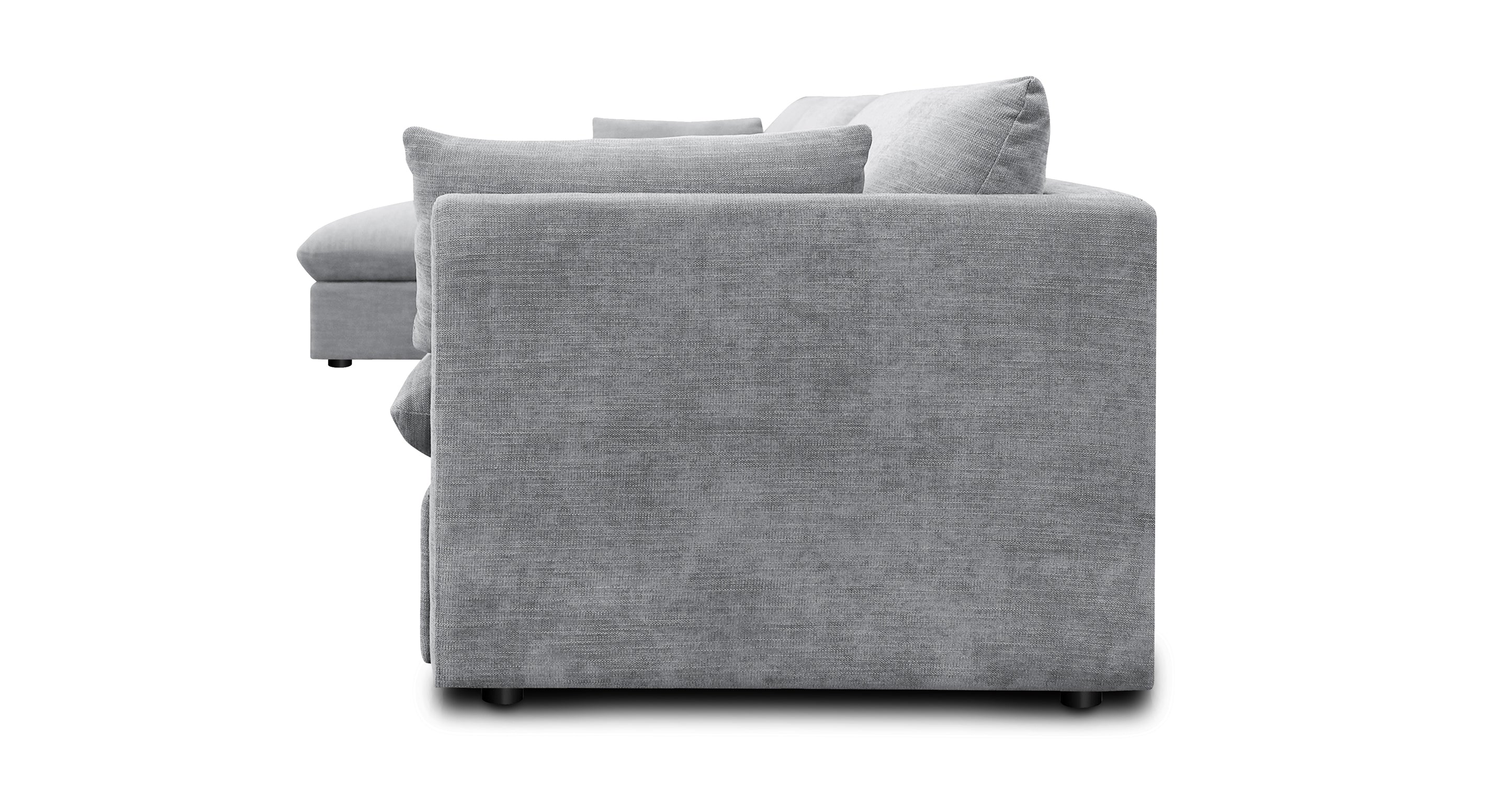 Argos Left Facing Sleeper Sectional Sofa Bed - Convertible L-Shaped Couch with Pull-Out Bed, Modern Fabric Upholstery for Living Room, Guest Room & Small Spaces