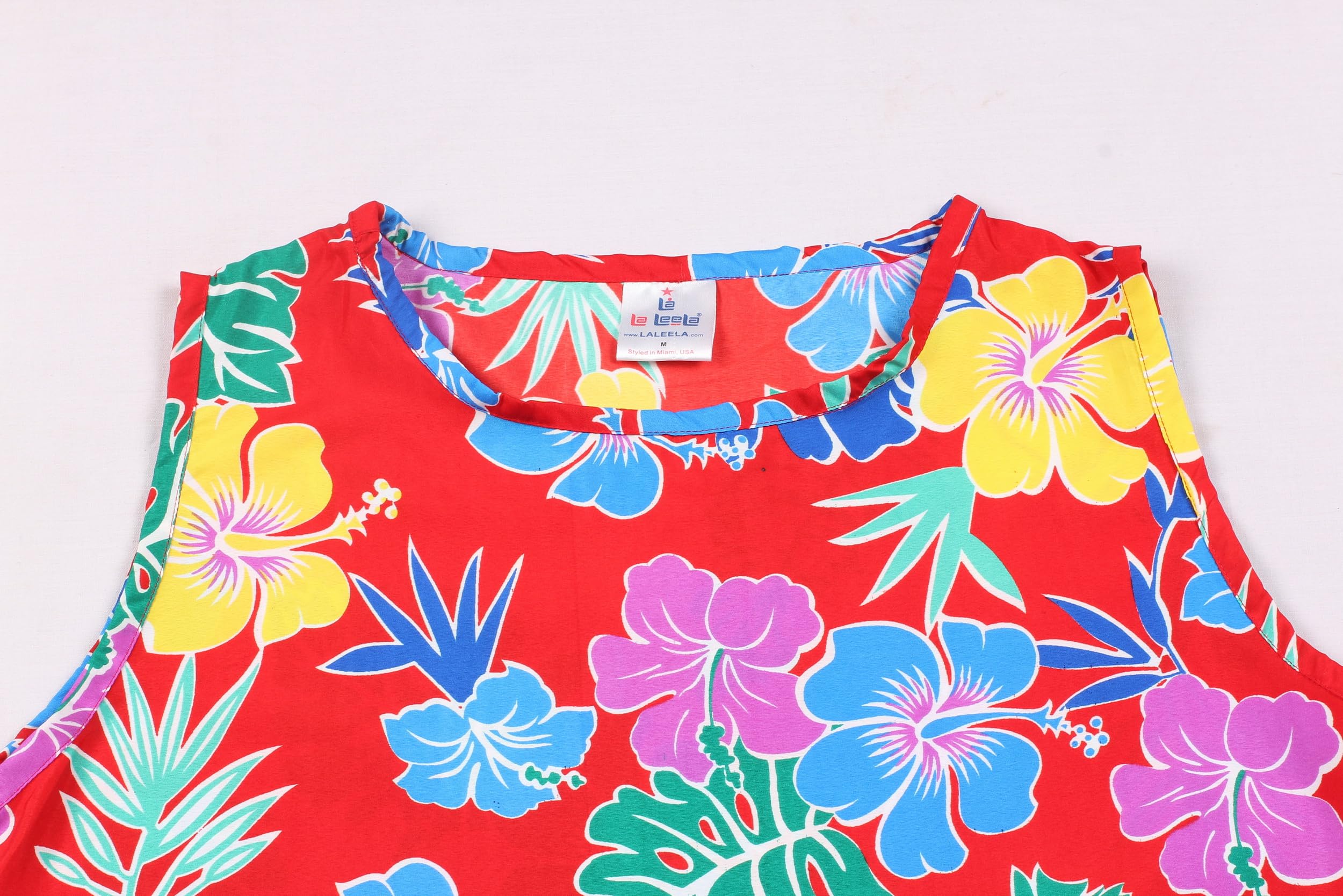 LA LEELA Women's Hawaiian Floral Beach Cover Up - Lightweight Swimwear Cover Up Dress for Summer Vacation, Pool Party & Beach Outings