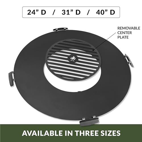 40-Inch Stainless Steel Cooking Grill Plate for Fire Pits & Outdoor Camping – Perfect for BBQ, Grilling, and Backyard Gatherings