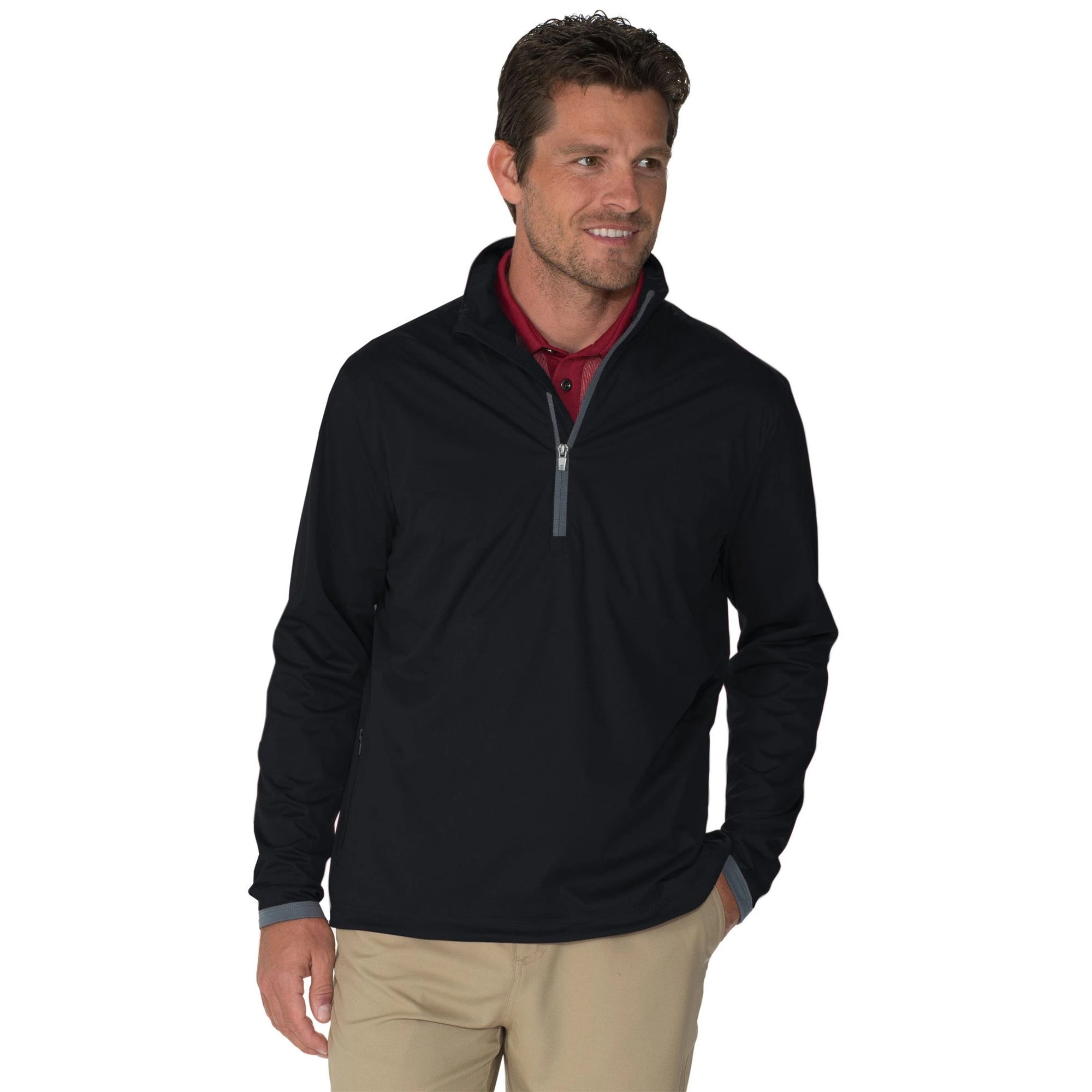 Chase54 Men's 1/2 Zip Golf Wind Shirt - Lightweight Performance Pullover for Golfing, Outdoor Sports & Casual Wear